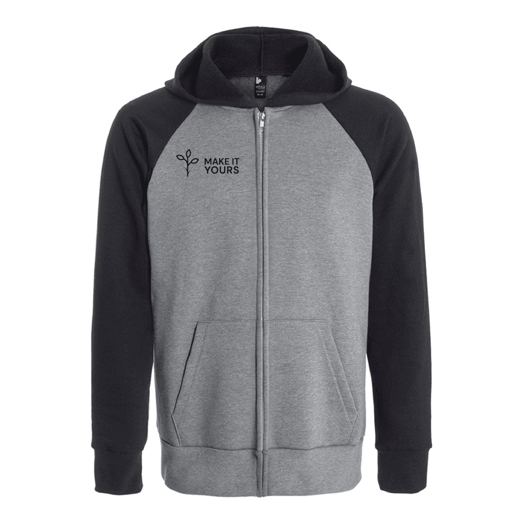 Raglan Sleeve Full Zip Sweatshirt-Unisex product photo