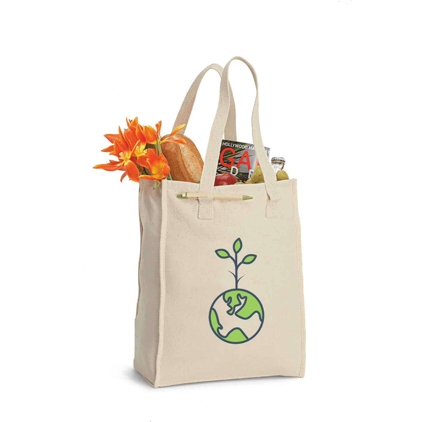 Recycled 8 Oz. Cotton Market Bag Natural Tote product image 2