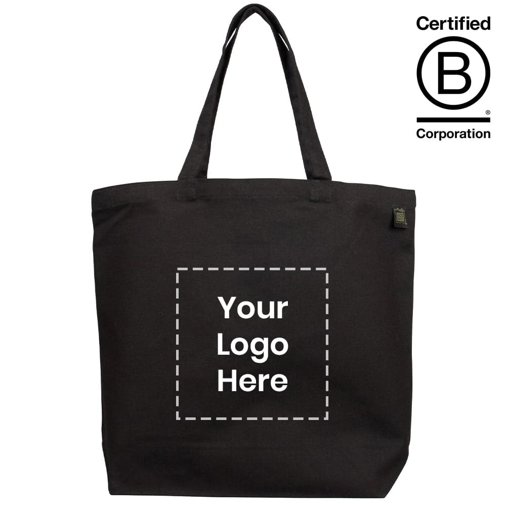Bertie Black Cotton Canvas Tote Bag product image